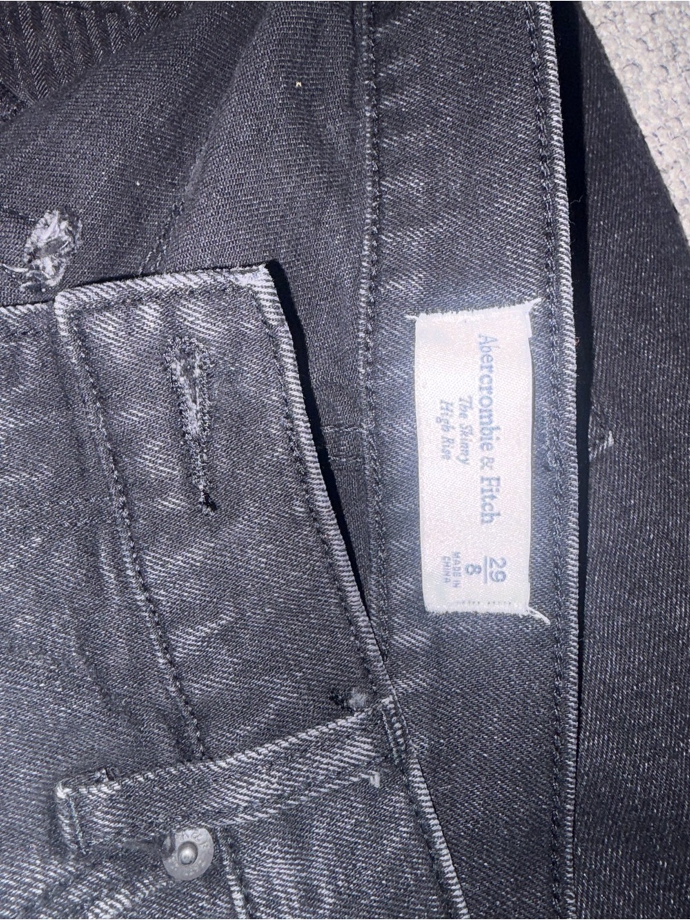Abercrombie & Fitch Men’s Black Skinny Jeans